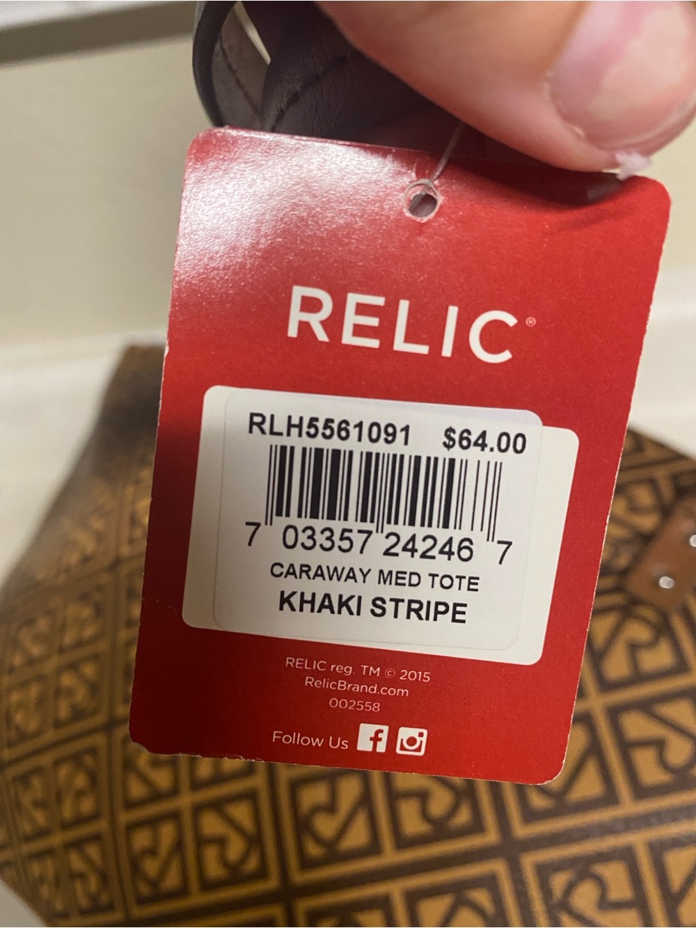 Relic Brown Patterned Shoulder Bag - Picture 5 of 6